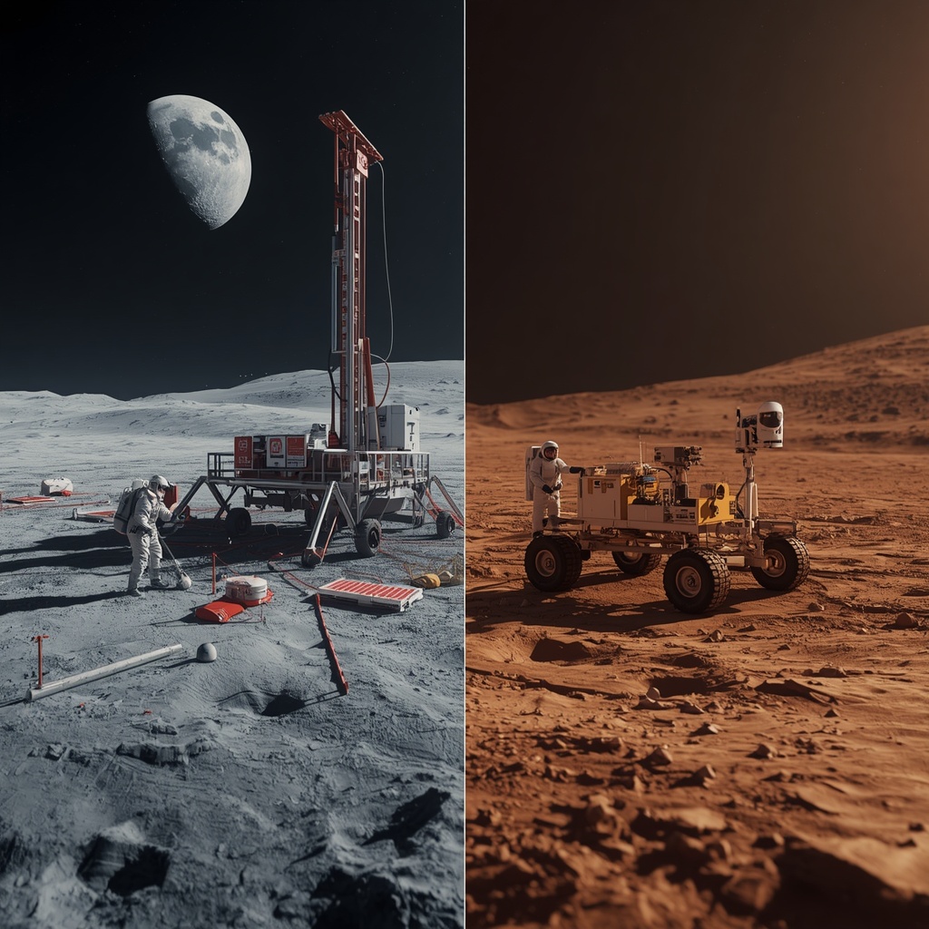 Geotechnical Site Investigation on the Moon and Mars